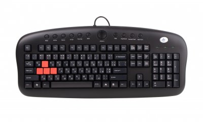 Клавіатура A4 KB-28-G-2 Multimedia, PS-2,чорна  Game Master  12 гарячих клавіш (1 з 3)
