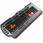 Клавіатура X7-G800MU-R PS-2,чорна, ігрова, з доп клавішами, мультимедійна, доп.USB порт виходи для навушників і мікрофону. 4 Speed, водонепроникна