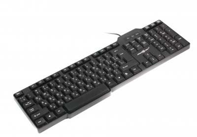 Клавіатура Maxxter KB-111-U, USB, українська/російська розкладка, чорного кольору (1 з 3)