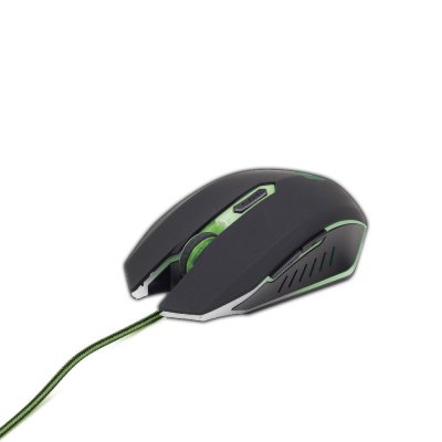 Оптична ігрова миша, USB інтерфейс, 2400 dpi, зелений (1 з 5)