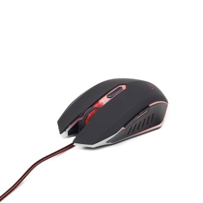 Оптична ігрова миша, USB інтерфейс, 2400 dpi, червоний (1 з 4)