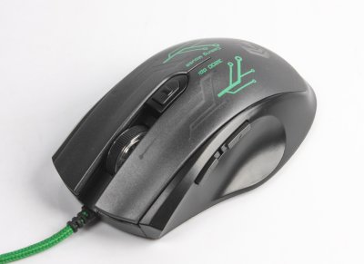 Оптическая игровая мышь, USB интерфейс, зеленый цвет (1 из 6)