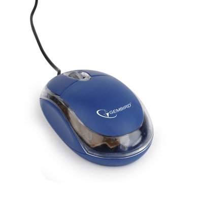 Оптическая мышь, USB интерфейс, синий цвет (1 из 3)