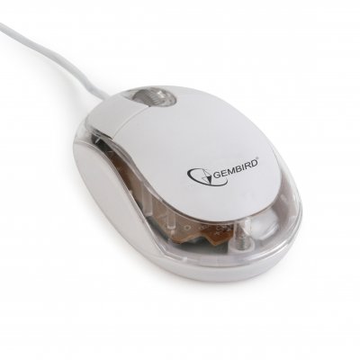Оптическая мышь, USB интерфейс, белый цвет (1 из 3)