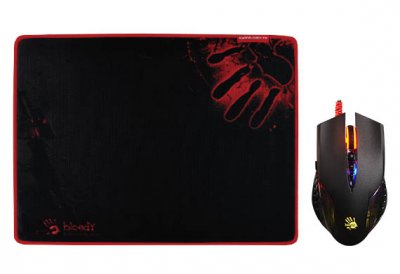 Мышь игровая Bloody Q50+ игровой коврик Bloody 350x280x0,2 mm (Bundle) (1 из 5)