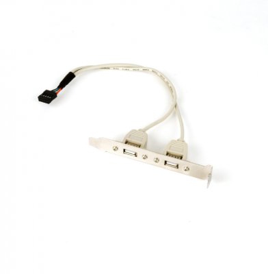 USB розетка на кронштейні 10P, довжина дроту 25 см (1 з 1)