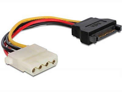 Кабель живлення (Molex) F+SATA кабель живлення, 150 мм (1 з 1)