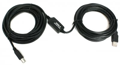 Активний кабель USB 2.0 AM/BM, 10 м (1 з 2)