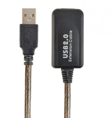 Подовжувач USB 2.0, активний, 5 м, чорний (1 з 5)