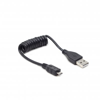 Кабель micro спіральний USB 2.0 A-тато/Micro B-тато (1 з 2)