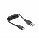 Кабель micro спіральний USB 2.0 A-тато/Micro B-тато