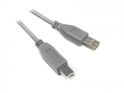 Кабель USB2.0 AM/BM 1.8 м, сірий (1 з 2)