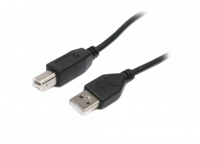 Кабель USB 2.0 AM/BM 1.8 м, чорний (1 з 2)