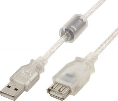 Подовжувач USB 2.0, A-тато/А-мама, 0.75 м, ферит (1 з 3)