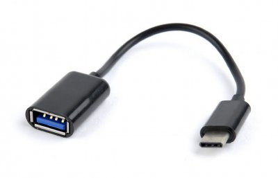 Кабель OTG USB 2.0, A-мама/Type-C, 0.2 м (1 з 2)
