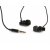 Вакуумні навушники з мікрофоном, металевий корпус, чорний (2 из 3)