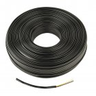 Телефонный кабель TC1000S, плоский, многожильный, бухта 100 м, черный цвет