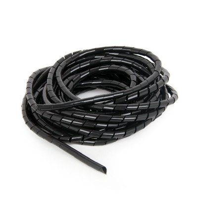 Спіральний кабельний органайзер, 12 мм, 10 м, чорний (1 з 3)