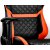 Крісло геймерське, дихаюча екошкіра, сталевий каркас, чорний+помаранчевий (8 из 11)