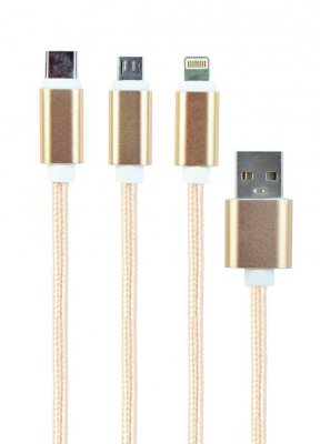 Кабель для заряджання USB AM-тато/Lightning/Micro/Type-C, 1.0 м (1 з 5)