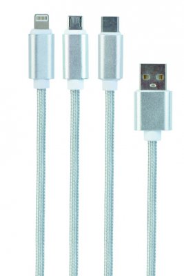 Кабель для заряджання USB AM-тато/Lightning/Micro/Type-C, 1.0 м (1 з 4)