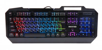 Ігрова клавіатура, 7 кольорів підсвічування, чорний (1 з 6)