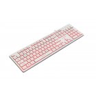 Клавиатура 3-х цветное подсветка клавиш, белый цвет, RU