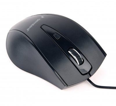 Оптична миша, USB інтерфейс, 1200 dpi, чорний (1 з 4)