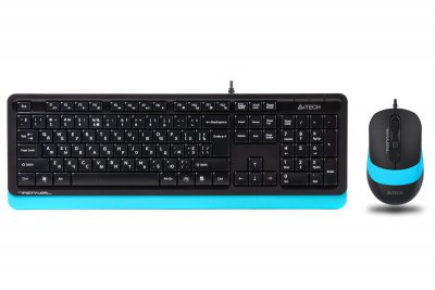 Комплект дротовий Fstyler клавіатура+миша, синій, USB (1 з 10)
