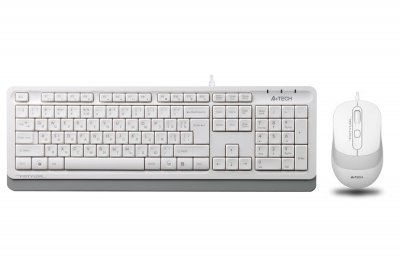 Комплект дротовий Fstyler клавіатура+миша, білий, USB (1 з 10)