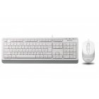 Комплект дротовий Fstyler клавіатура+миша, білий, USB