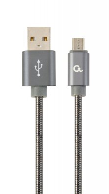 Кабель micro USB 2.0 A-тато/Micro B-тато, преміум, 2.1 А (1 з 2)