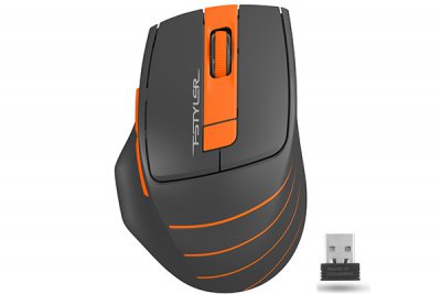 Миша бездротова A4tech Fstyler, USB, 2000 dpi, помаранчевий (1 з 6)