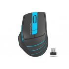 Мышь беспроводная A4tech Fstyler, USB, 2000dpi, (Black + Blue)