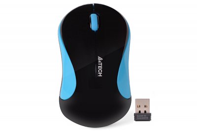 Миша бездротова V-Track USB, 1000 dpi, чорний + синій (1 з 5)