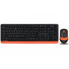Комплект бездротовий Fstyler клавіатура+миша, чорно-помаранчевий, USB