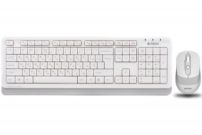 Комплект бездротовий Fstyler клавіатура+миша, білий, USB (1 з 4)