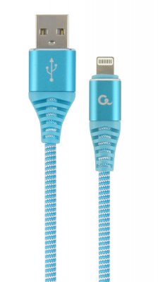 Кабель USB 2.0 А-тато/Lightning, 1 м, преміум, 2.1 А (1 з 2)