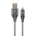Кабель USB 2.0 А-тато/Lightning, 1 м, преміум, 2.1 А