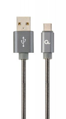 Кабель USB 2.0 A-тато/C-тато, 2 м, преміум, 2.1 А (1 з 2)