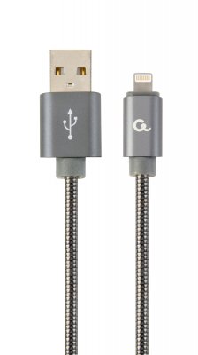 Кабель USB 2.0 А-тато/Lightning, 1 м, преміум, 2.1 А (1 з 2)