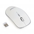Бездротова оптична миша, USB, 1600 dpi, бiлий