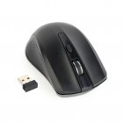 Бездротова оптична миша, USB, 1600 dpi, чорна