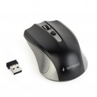 Бездротова оптична миша, USB, 1600 dpi, чорно-сiра