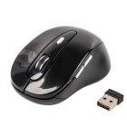Бездротова оптична миша, USB, 1600 dpi, чорна