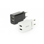 Зарядний пристрій USB 2.1 A, чорний та білий
