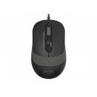 Мышь проводная бесшумная Fstyler, USB, 1600dpi, (Black + Grey)