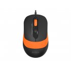 Мышь проводная бесшумная Fstyler, USB, 1600dpi, (Black + Orange)