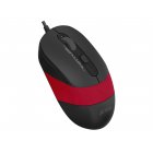 Мышь проводная бесшумная Fstyler, USB, 1600dpi, (Black + Red)