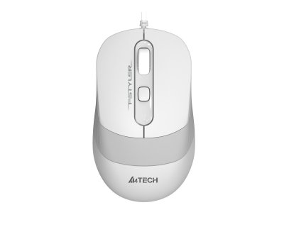 Миша дротова безшумна Fstyler, USB, 1600 dpi, білий (1 з 8)